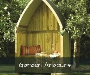 wooden garden arbours